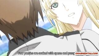 Busty hentai doggystyle wet pussy fucked in the forest