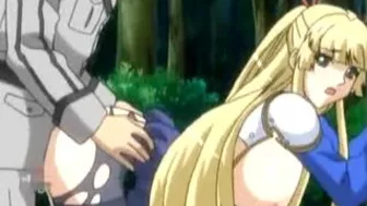 Busty hentai doggystyle wet pussy fucked in the forest Busty hentai doggystyle wet pussy fucked in the forest