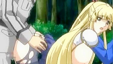 Busty hentai doggystyle wet pussy fucked in the forest