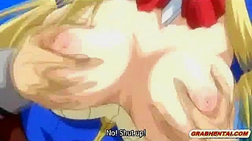Busty hentai doggystyle wet pussy fucked in the forest