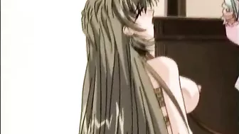 Hentai with Big Tits Gets Shoved Vibrator in Wet Pussy