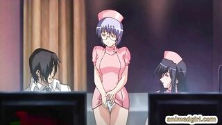 Hentai Nurse Threesome Poked by Shemale