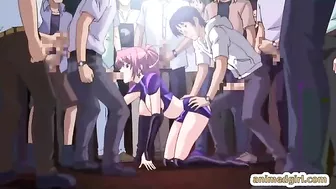 Hentai Nurse Threesome Poked by Shemale