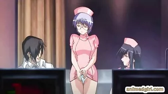 Hentai Nurse Threesome Poked by Shemale
