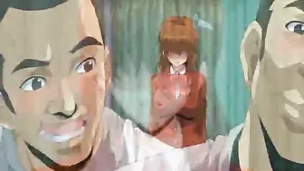 Coed gets her big boobs sucked by a big cock before receiving a facial cumshot.