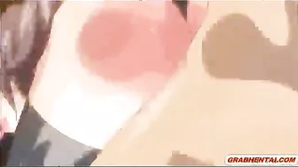 Bondage Cutie's Tits Pinched & Cummed All Over Body - Hentai Porn