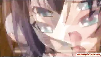 Bondage Cutie's Tits Pinched & Cummed All Over Body - Hentai Porn