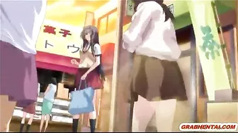 Bondage Cutie's Tits Pinched & Cummed All Over Body - Hentai Porn