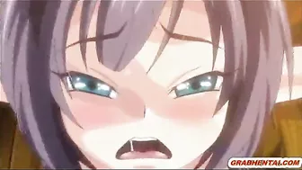 Bondage Cutie's Tits Pinched & Cummed All Over Body - Hentai Porn