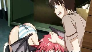 Hentai coed licks and sucks stiff cock