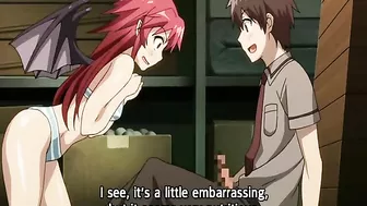 Hentai coed licks and sucks stiff cock