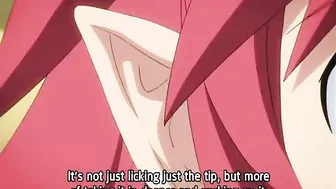 Hentai coed licks and sucks stiff cock