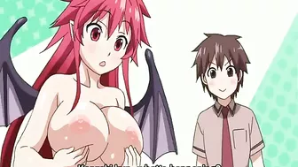 Hentai coed licks and sucks stiff cock