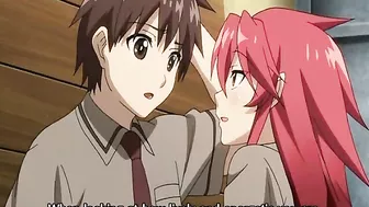 Hentai coed licks and sucks stiff cock