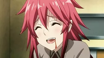 Hentai coed licks and sucks stiff cock