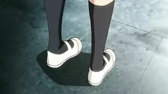 Hentai coed licks and sucks stiff cock