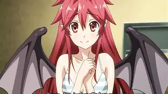 Hentai coed licks and sucks stiff cock