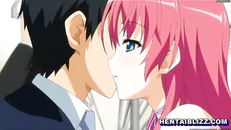 Big Boobs Hentai Handjobs and Cumshots on the Train, Anime