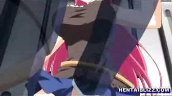 Big Boobs Hentai Handjobs and Cumshots on the Train, Anime