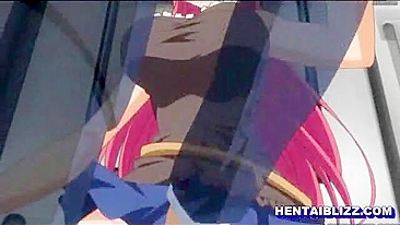 Big Boobs Hentai Handjobs and Cumshots on the Train, Anime