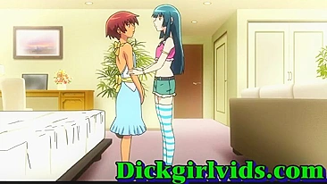 Horny hentai shemale hot bareback fucked fun, anime, shemale, toon, hentai