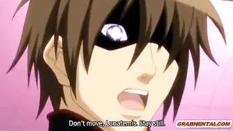 Hentai Princess Fucks Wet Pussy with Big Boobs - Standing Sex Scene