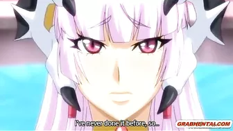 Hentai Princess Fucks Wet Pussy with Big Boobs - Standing Sex Scene