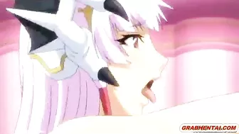 Hentai Princess Fucks Wet Pussy with Big Boobs - Standing Sex Scene