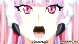 Hentai Princess Fucks Wet Pussy with Big Boobs - Standing Sex Scene