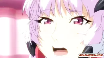 Hentai Princess Fucks Wet Pussy with Big Boobs - Standing Sex Scene