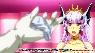 Hentai Princess Fucks Wet Pussy with Big Boobs - Standing Sex Scene