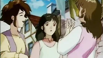 Ghetto Guy Gives Hentai a Big Squeeze on Her Big Tits