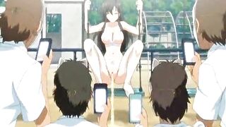 Hentai Swimsuit Gangbang and Creampie Anime