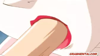 Japanese Hentai Sucking Cock and Poking from Behind