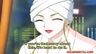 Japanese Hentai Sucking Cock and Poking from Behind