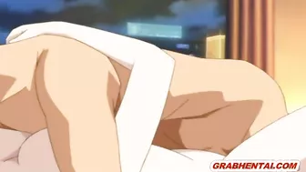 Japanese Hentai Sucking Cock and Poking from Behind