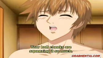 Japanese Hentai Sucking Cock and Poking from Behind