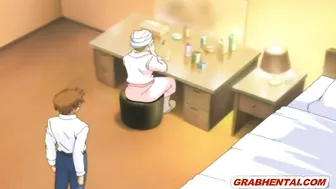 Japanese Hentai Sucking Cock and Poking from Behind