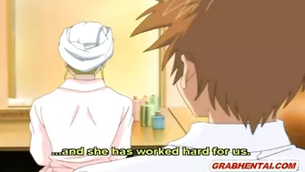 Japanese Hentai Sucking Cock and Poking from Behind