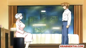 Japanese Hentai Sucking Cock and Poking from Behind