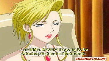 Japanese Hentai Sucking Cock and Poking from Behind