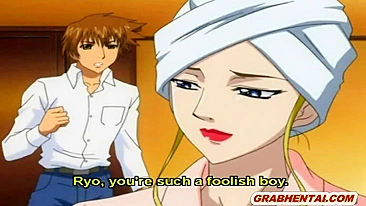 Japanese Hentai Sucking Cock and Poking from Behind