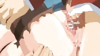 Coed Double Penetration with Big Boobs - Hentai Porn Video