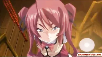 Bondage hentai bigboobs with clothespins on her tounge gets pumped wetpussy