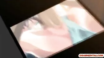 Bondage hentai bigboobs with clothespins on her tounge gets pumped wetpussy