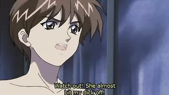 Bondage Coed Gets Dildoed and Squeezed Tits in Hentai Muzzle Fetish