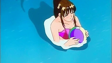 Hentai Gets Vibrator in Pussy & Sucks Cocks Underwater - Exciting Hentai Sex Scene
