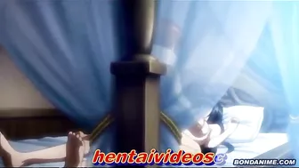 Horny Hentai Sweetie Gets Hot Fucked at Night, Anime, Straight, Toon, Hentai