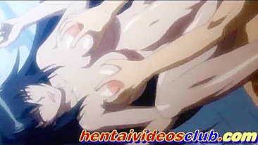 Horny Hentai Sweetie Gets Hot Fucked at Night, Anime, Straight, Toon, Hentai