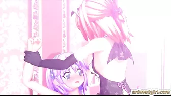 Japanese Shemale Hentai Caught and Sucked by Tranny Cock